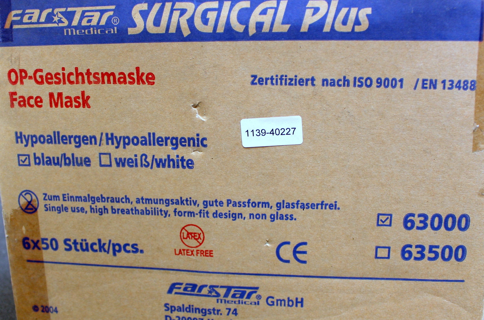 maske farstar surgical plus blau maske farstar surgical plus blau
